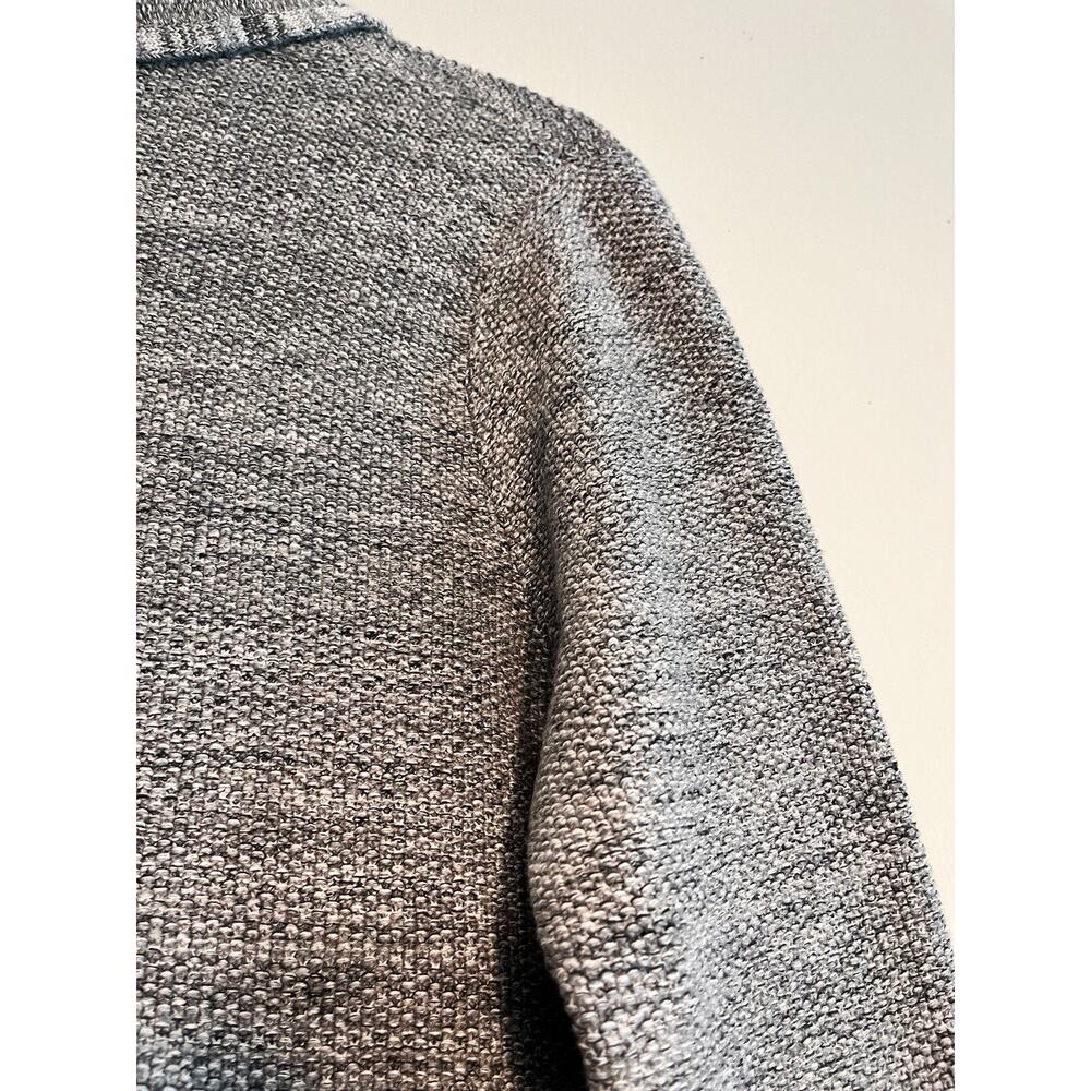 J. Jill Wearever Collection Gray Cotton Blend Sweater Cardigan Blazer Medium - Picture 15 of 16
